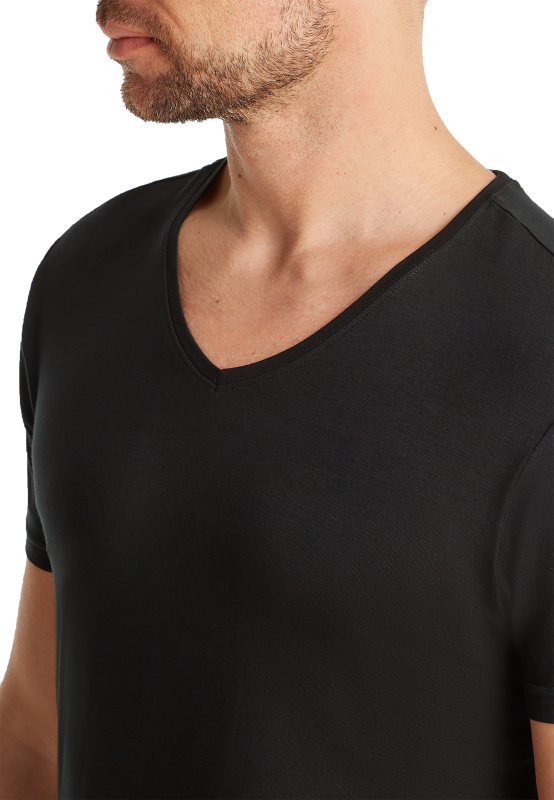 Ten Cate T-shirt V-hals - zwart - Maat M