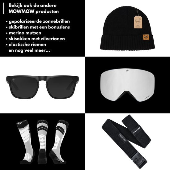 MowMow GRAVITY Skibril + Extra Lens – Magnetisch – Bio-Frame - R-Strap - UV400 - Unisex