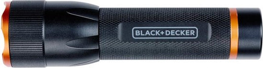 BLACK+DECKER LED Zaklamp 120 Lumen - 3W - 140M Bereik - 3 Lichtstanden: Hoog, Laag, Pulserend - Zwart/Oranje