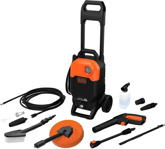 B&D Hogedrukreiniger met variabele handgreep 1700Watt - 125 BAR - BEPW2000KIT - Compleet met terrasreiniger - 150 BAR