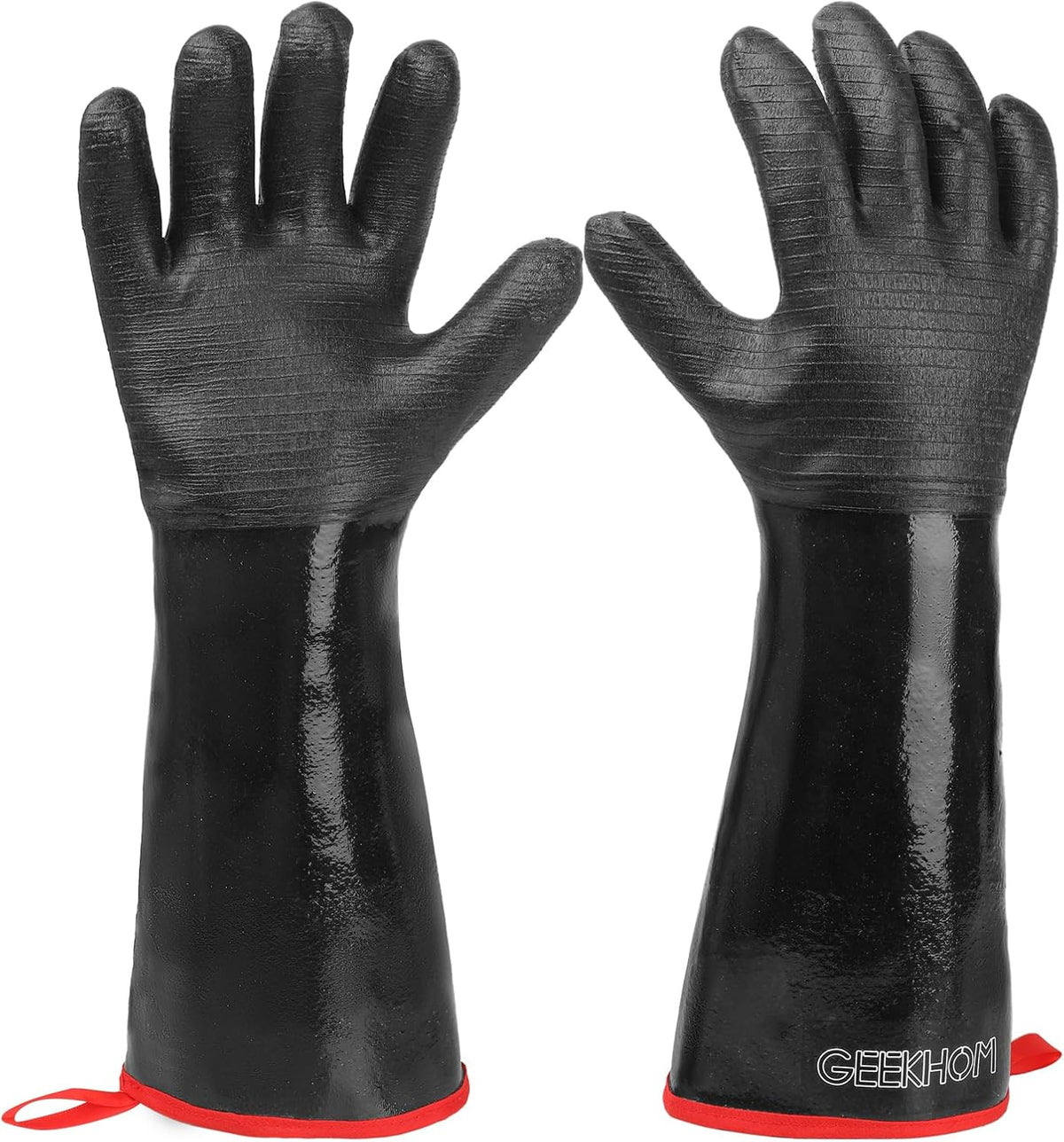 Geekhom BBQ-handschoenen - 45,72 cm - Zwart - Set van 2