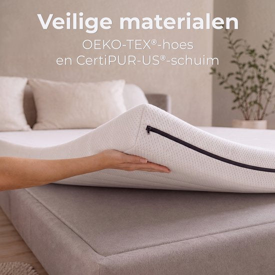 CozySense Matras – Medium – 25D PU-Schuim – Afneembare Wasbare Hoes – 13 cm Hoog