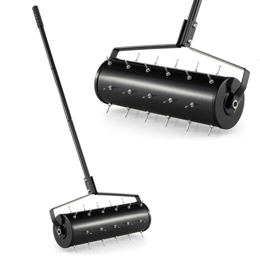 Coast Handmatige gazonbeluchter - met vulbare trommel - ergonomische handgreep - zwart