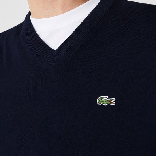 Lacoste Organisch Katoen V-hals Trui - Sporttruien - navy (marineblauw) - Mannen - Maat S