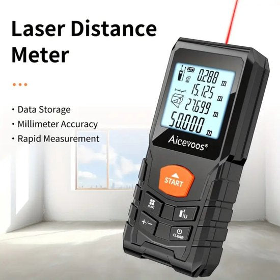 Livano Laserafstandsmeter - Laser - Afstandsmeter - Afstandmeter - Rangefinder - Digitale Meetlint - Precisiegereedschap - 70 Meter