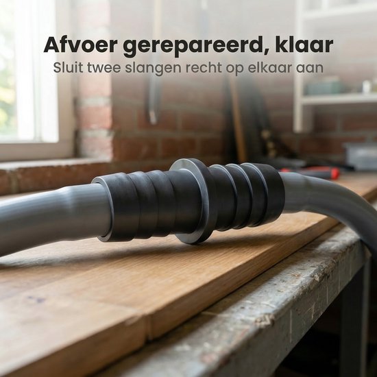 Cheqo® Afvoerdoorverbinder - Afvoer Verbinder - Afvoer Koppeling - Afvoer Connector - Afvoer Verbinding - Afvoer Koppelstuk - Afvoer Mof - Afvoer Verloopstuk - Afvoer Rechte Koppeling