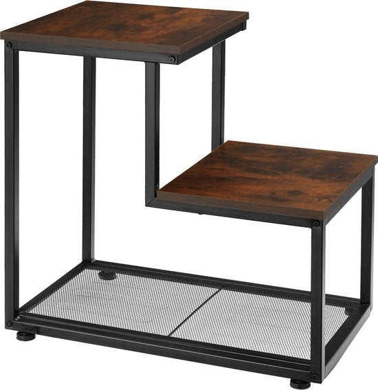 tectake® - Bijzettafel Halifax - salontafel - industrial dark - 404271