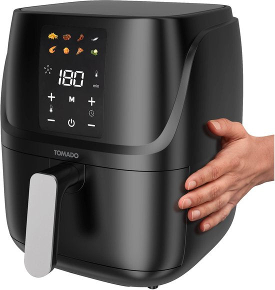 Tomado TAF3010B - Airfryer - Heteluchtfriteuse - 3 liter inhoud - Digitaal display - 300 gr friet