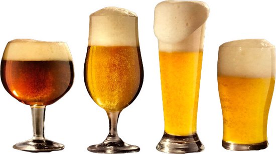 Set bierglazen 4 stuks