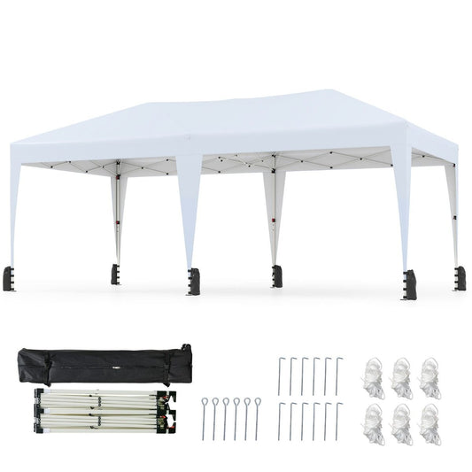 Coast Pop-up Partytent - inklapbaar ontwerp - met draagtas op wielen - grijs 3 x 6 m