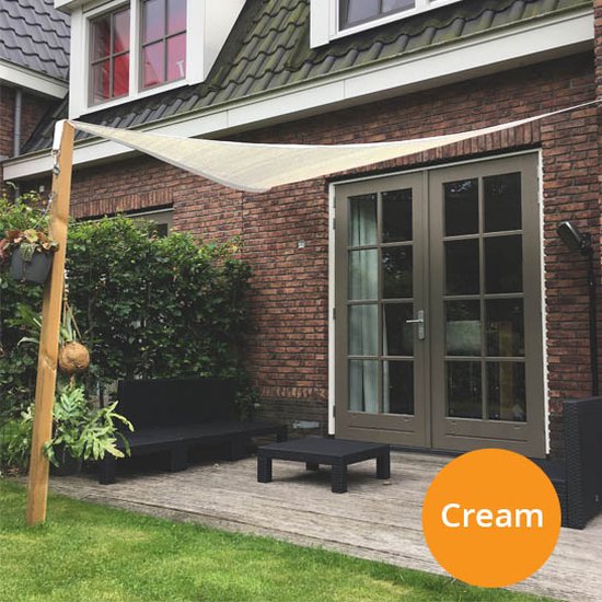 Ambiance Schaduwdoek Driehoek 360x360x360 cm Zand