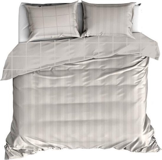 De Witte Lietaer Dekbedovertrek Katoen Satijn Zygo - Hotelmaat - 260 x 240 cm - Taupe