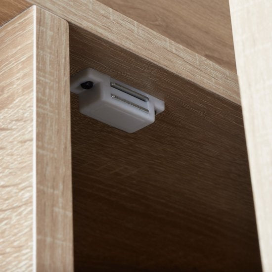 tectake - Wandkast Doncaster 60x38x125cm - industrieel lichtbruin