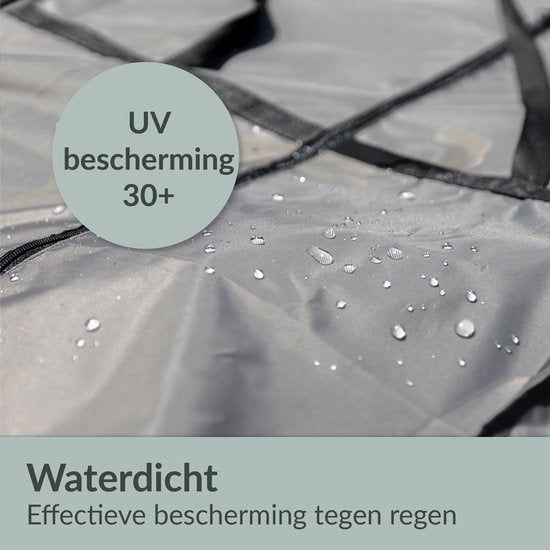 Chefarone Beschermhoes Tuinkussens - Extra groot 60x175 cm - Opberghoes Tuinmeubels, Loungeset en Ligbed - Kussentas voor Loungekussens - Tuinkussenhoes Waterdicht - Weerbestendig - UV-bescherming - Grijs