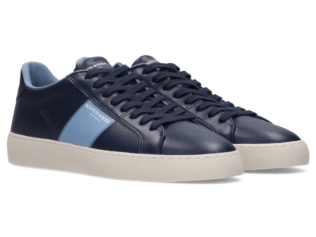 Scotch & Soda Ton Stripe Sneakers - Navyblauw - Heren - Maat 44