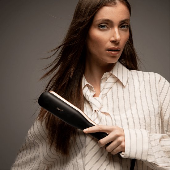 MAE® Steam Straight - Stijltang met Stoom - Professionele Stoomstijltang - zwart