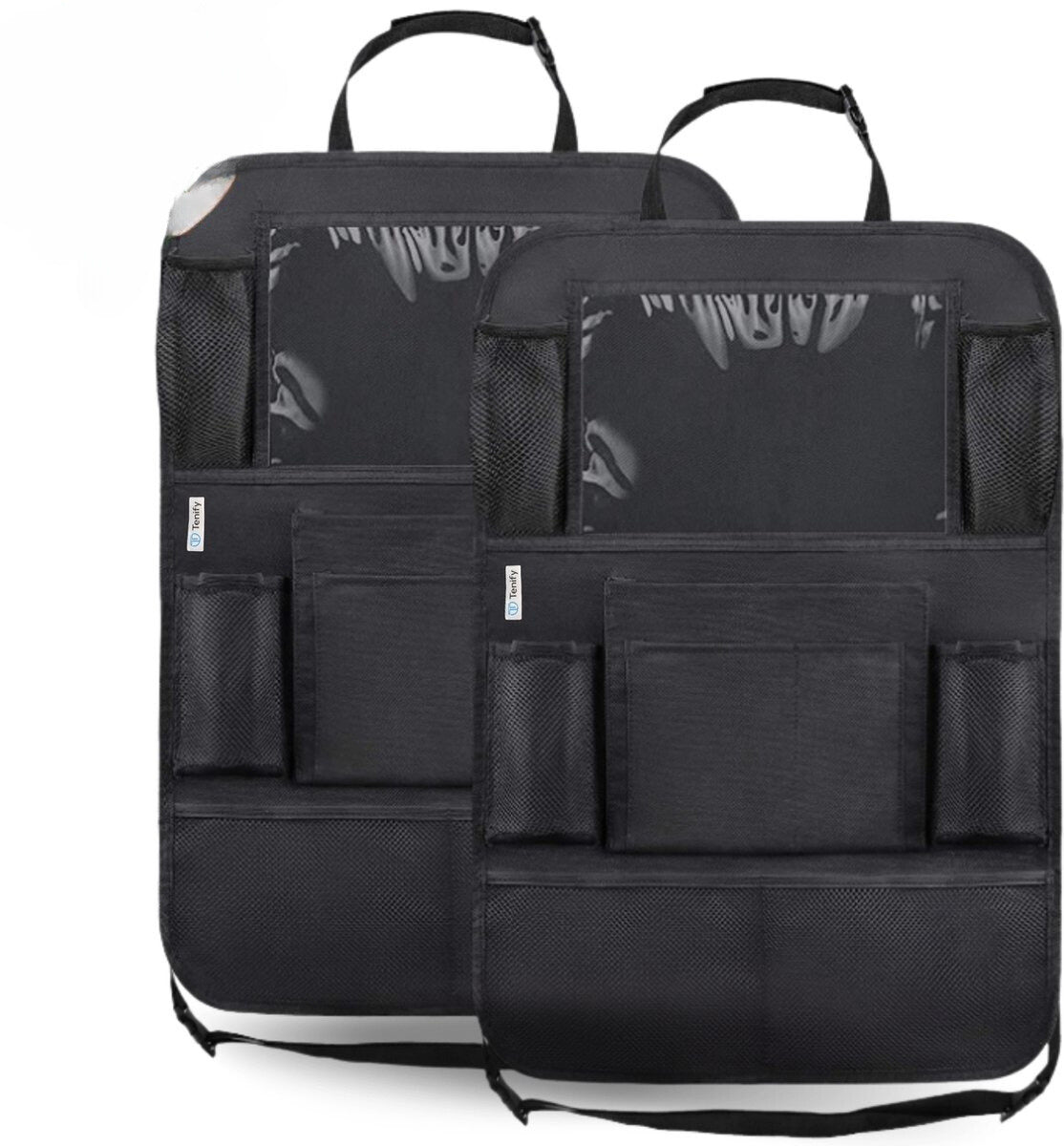 Premium Luxe & Stevige Auto Organizer met Tablet Houder - Set van 2 - Extra Opbergruimte - Beschermer - Autostoel - Accessories