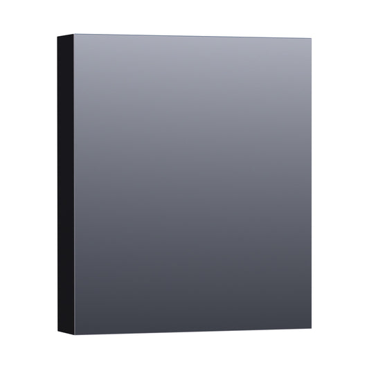 Brauer Dual 60 spiegelkast - 60 cm - zwart - met verlichting en dubbele spiegel