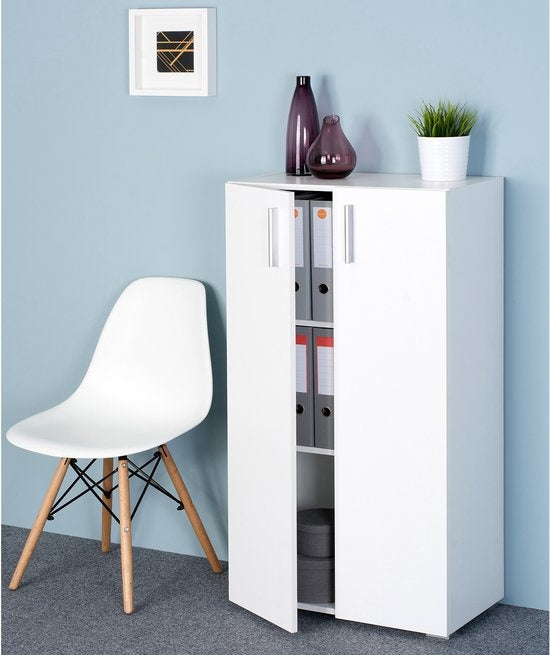 Casaria Boekenkast Vela - 3 Vakken Verstelbaar 115x60x28 cm - Wit