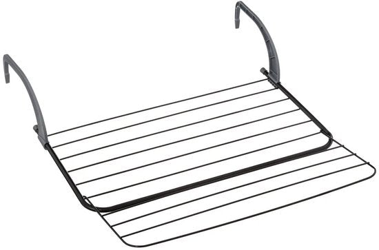 5Five Inklapbaar klein wasgoedrekje/droogrek - 7 meter waslijn - Ophangbaar - 60 x 55 cm - radiator/deur