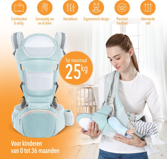 Moxica Draagzak Baby - Draagdoek - Carrier - Kinderdrager - Babydrager - Drager