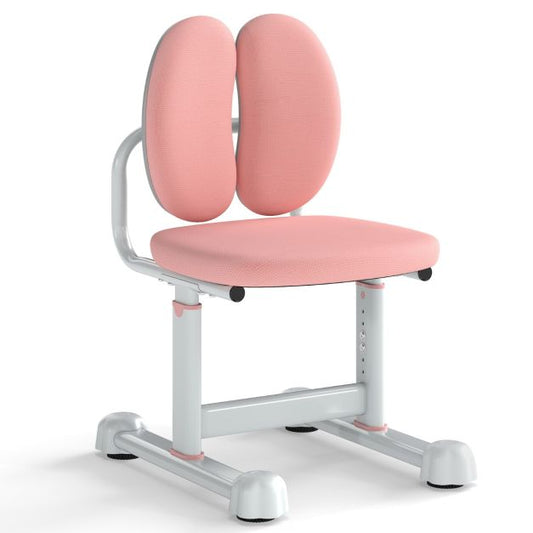 Coast Kinderstoel - Dubbele rugsteun - Verstelbaar - Gevoerde zitting - Ergonomisch - Metalen frame - 100 kg draagvermogen - Roze