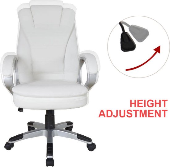 VDD Gaming Bureaustoel - Ergonomisch verstelbaar - Wit -  62x50x115cm