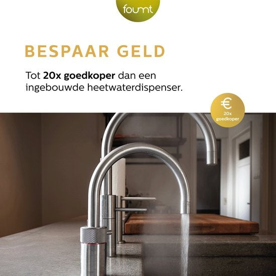 Ocina Heetwaterdispenser - 3L - Digitaal Display - BPA vrij - 2500W - 30x13x26 cm - Wit