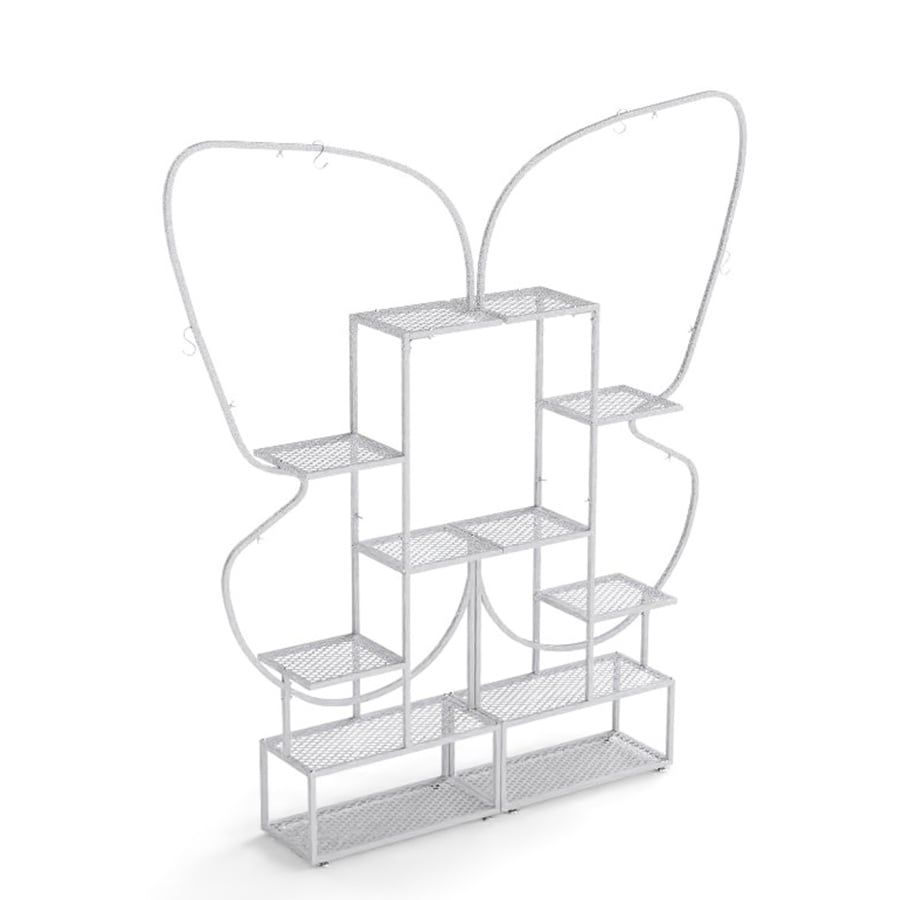 Coast Plantenstandaard met 6 niveaus - vlindervorm - 4 ophanghaken - wit