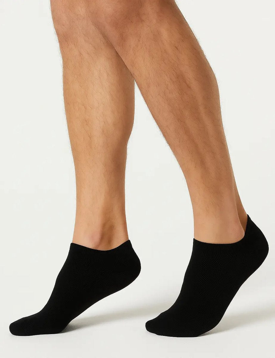 Apollo Bamboe Sneakersokken - 3 Paar - Naadloos - Maat 39–42 - Zwart