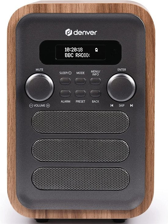 Denver DAB Radio - Retro Radio - Bluetooth - DAB+/ FM Radio - DAB48G