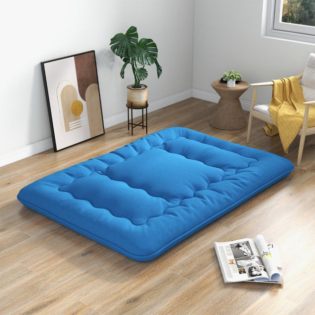 Coast Vloermatras - Microvezel & Polyester - Incl. Draagtas - 140 x 200cm - Blauw