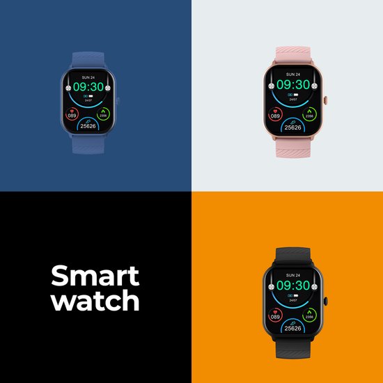 Denver Smartwatch - Android iOS - Volledige Belfunctie - Amoled Display - Sporthorloge - Hartslagmeter - Saturatiemeter - Slaapmonitor - SWC187B