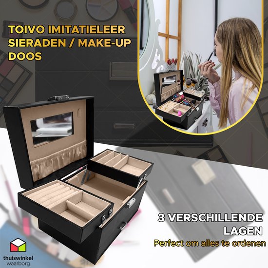 Toivo Sieradendoos - Sieradenhouder - Juwelen Houder - Juwelendoos - Sieradenopberger - Volwassenen en Meisjes