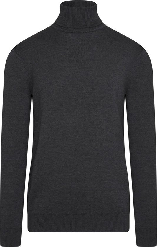 Cappuccino Italia - Heren Sweaters Coltrui Charcoal - Grijs - Maat S