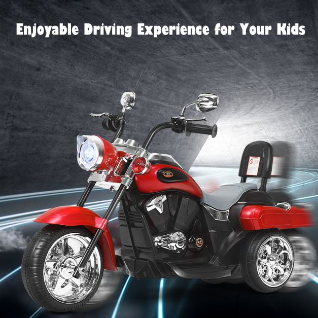 Coast Chopper - Elektrische Kinder Motorfiets - 91 x 48 x 64 cm - rood + zwart