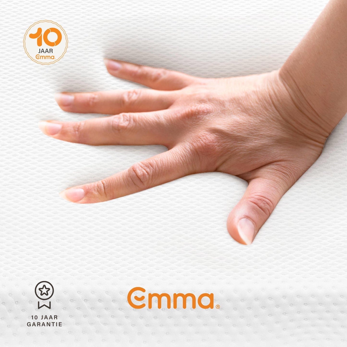 Emma Matras Lite - AeroFoam laag - 140x200 cm - Wit met Grijs