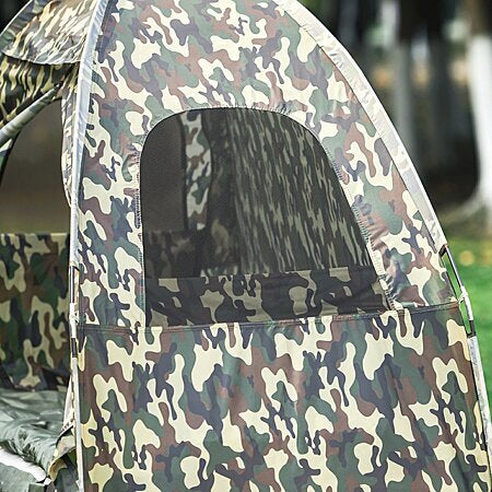 Campingbed OGS32-TN Verhoogd met dak - SoBuy - Opvouwbaar 4in1 - Max. belasting 114 kg - Camouflage