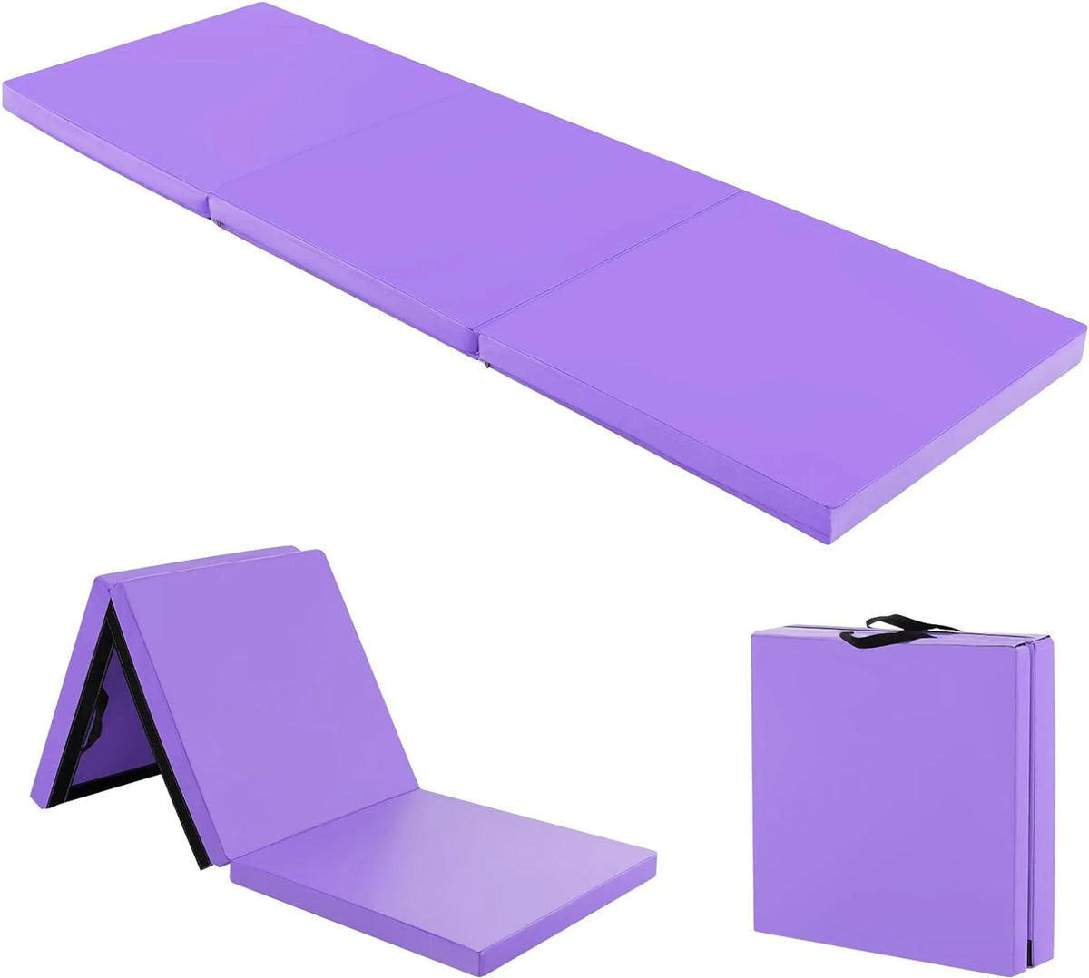 Coast Oefenmat - Opvouwbaar & Klittenband - 7.5Kg - 180 x 60 x 5 cm - Paars