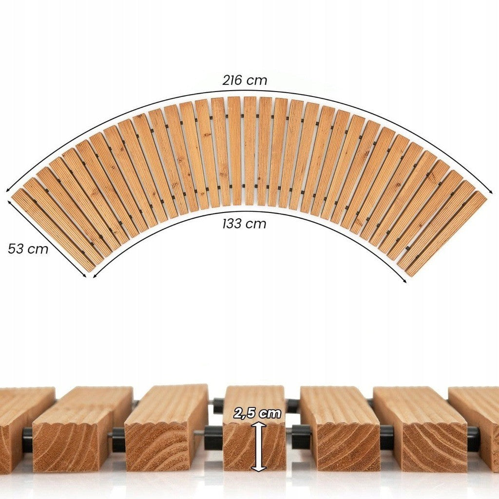 Coast Tuinpad - Antislip & Weerbestendig - Dennenhout - 216 cm