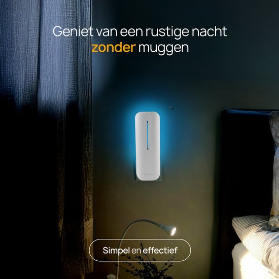 Wonact Muggenlamp - Muggenstekker - Vliegenlamp - 9W - tegen muggen, vliegen, fruitvliegjes en motten - Wit - Muggenvanger - anti muggenstekker met aan/uitknop - geurloos - geluidloos - met 10 lijmplaten - insectenlamp voor binnen