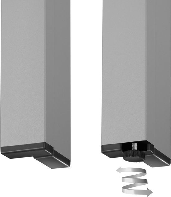 tectake® - Tuintafel Maren - Vierkant 90x90x74,5cm - grijs - 402955