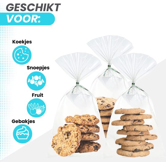 Feestio Uitdeelzakjes Transparant - Traktatie Zakjes kinderfeestje - Cellofaanzakjes - Snoepzakjes - cadeauzakjes