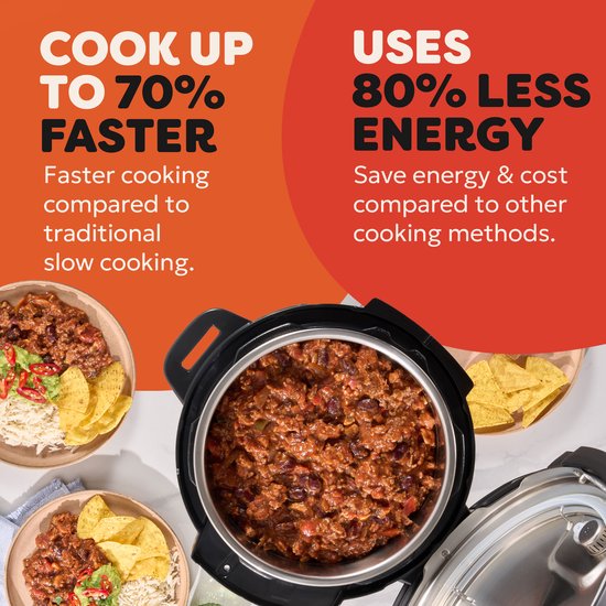 Instant Pot Rio XL 7,1L Multicooker - 7-in-1 Snelkookpan - Slowcooker - Rijstkoker - Stomer - 33% Meer Kookoppervlak - RVS Binnenpan - Tot 80% Energiebesparing