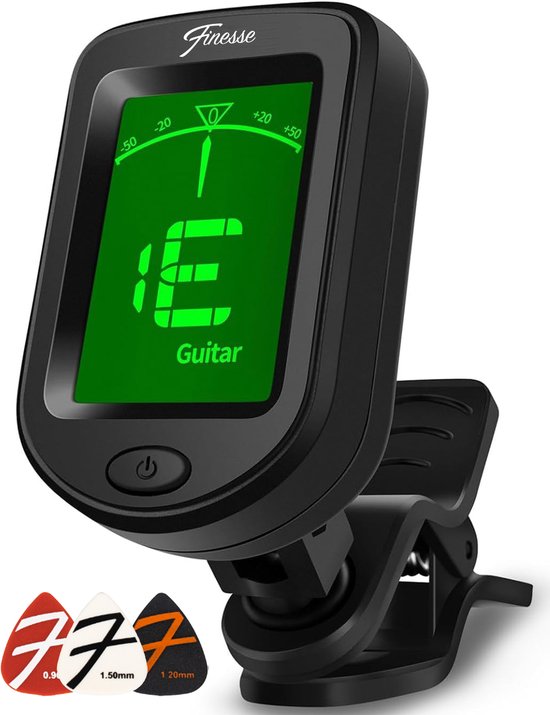 Finesse Stemapparaat Gitaar, Basgitaar, Viool, Ukelele - Chromatisch stemmen - Tuner