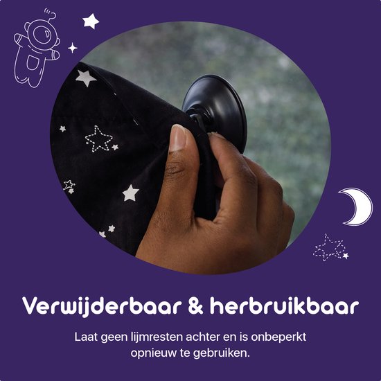 Lunae Draagbaar Verduisteringsgordijn met Zuignappen - 200x130cm - Verduisteringsdoek Zwart - 100% Verduisterende Blackout Curtain - Alternatief voor verduisterend raamfolie - Verduisterende Gordijnen