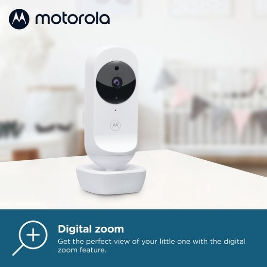 Motorola Nursery Babyfoon - met Camera - VM34 - 4.3-Inch Kleurendisplay - Infrarood Nachtzicht - Terugspreekfunctie - Slaapliedjes