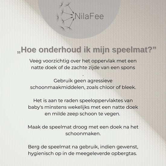 NilaFee™ - Speelmat - Foam - Baby - Speelkleed - Kruipmat - 180 x 120 x 1.5 cm - Puzzelmat - Opbergtas - Geometrie Grijs