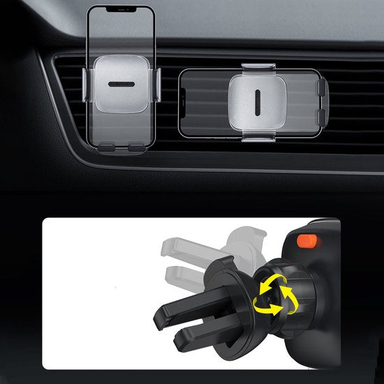 Baseus Telefoonhouder Auto Dashboard/Ventilatierooster Zwart