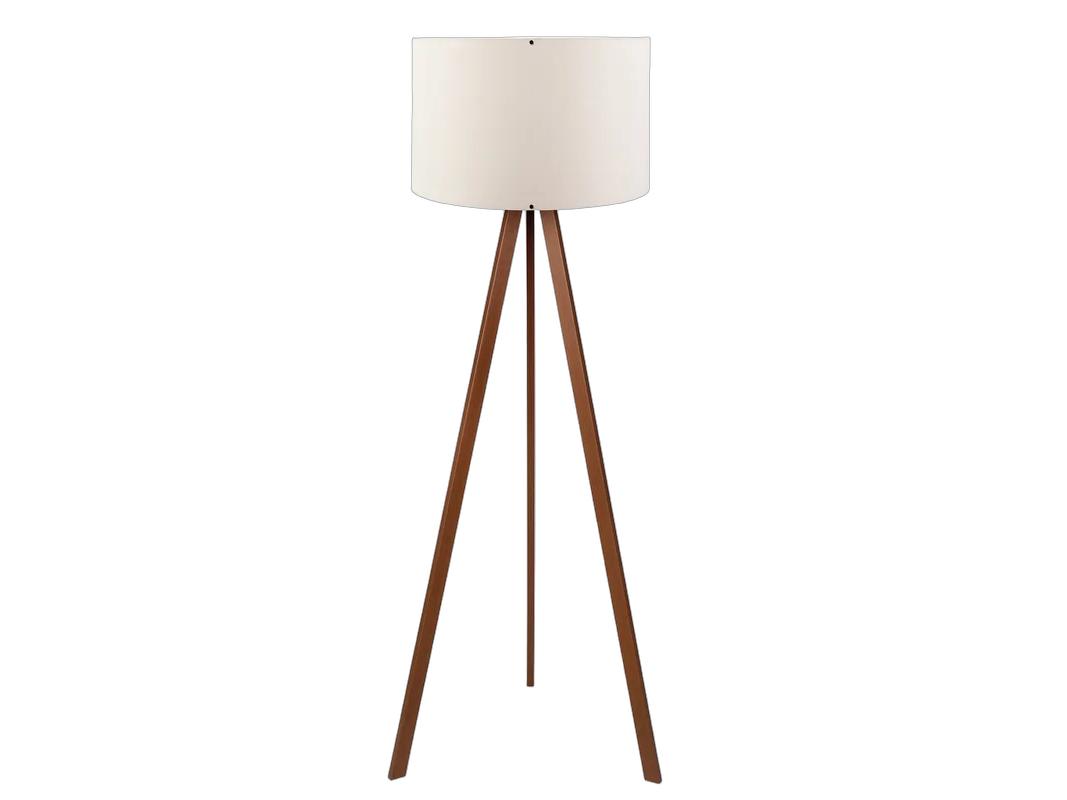 Asir Driepoot Vloerlamp - Hout - 150 cm Hoog - Naturel